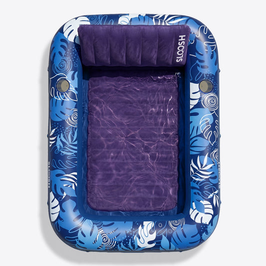 FLOWT Inflatable Tanning Pool Lounger Float – XL 85"×57" Purple