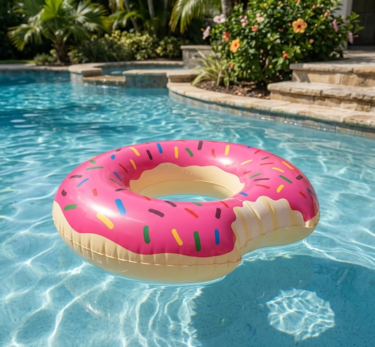 FLOWT Colorful Donut Ring Inflatable Pool Float